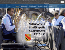 Tablet Screenshot of musikverein-kuppenheim.de